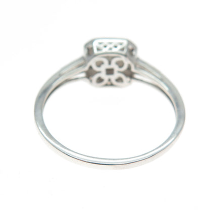 GDC Fine Jewelry 925 Sterling Silver Real Diamond Promise Ring Size 9.25
