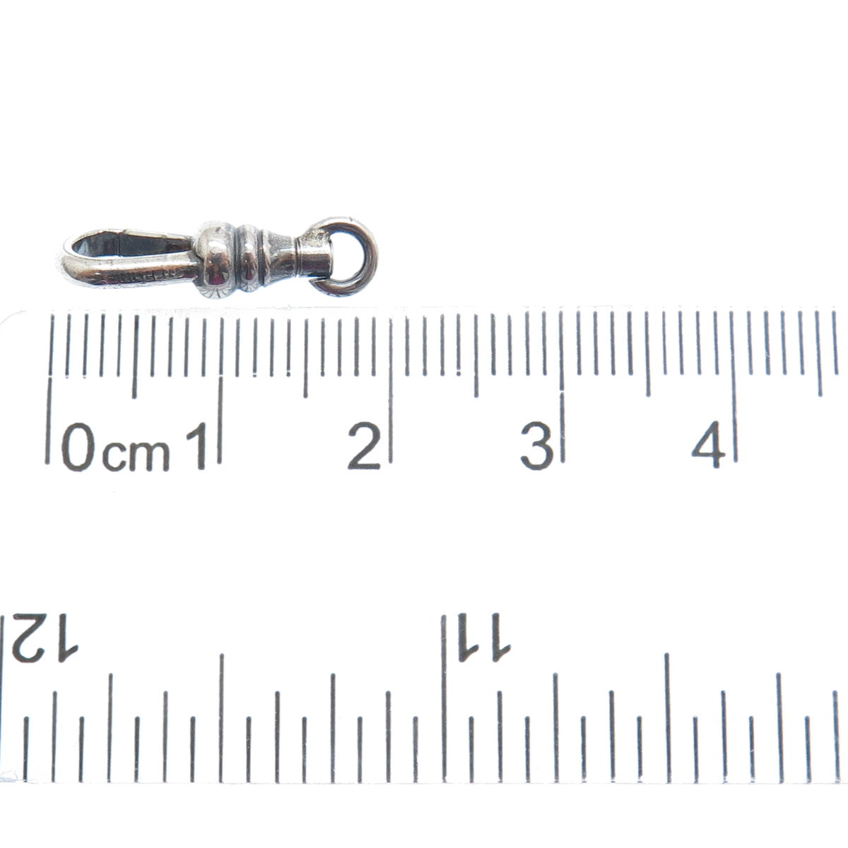 Old Stock 925 Sterling Silver Antique Bracelet / Necklace Carabiner Lobster Lock