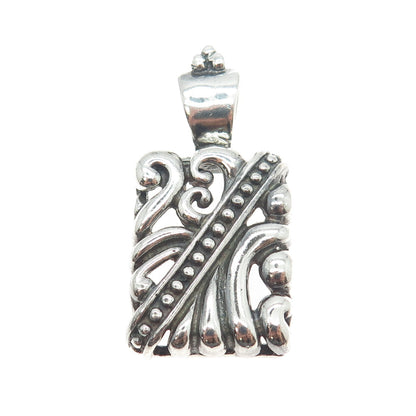 925 Sterling Silver Vintage ATI Mexico Beaded Ornate Pendant