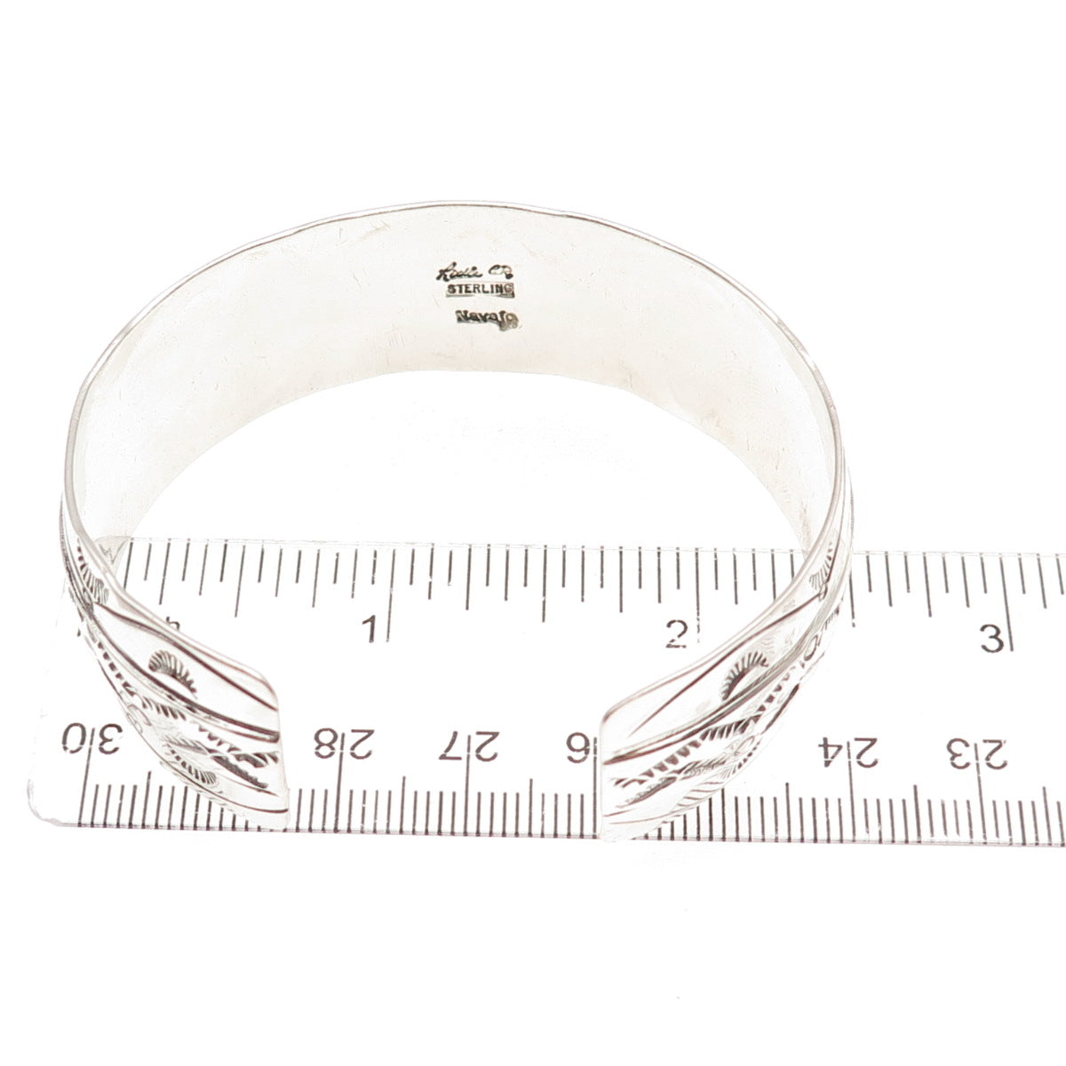 Charlene & Robert Little Navajo Old Pawn 925 Sterling Adjustable Bracelet 6.75"
