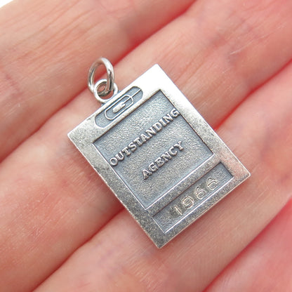 LGB BALFOUR Sterling Vintage 1966 Outstanding Agency Minimalist Charm Pendant
