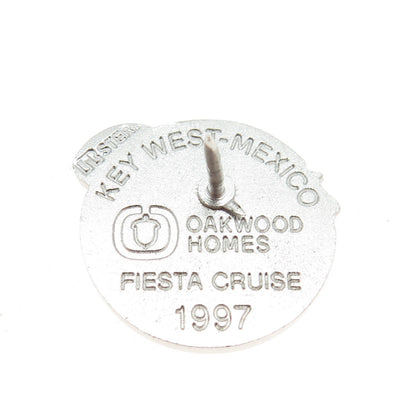 925 Sterling Silver Vintage 1997 Key West Mexico Oakwood Homes Fiesta Cruise Pin