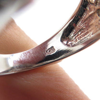 925 Sterling Round-Cut Lavender Champagne & White C Z Crisscross Ring Size 7