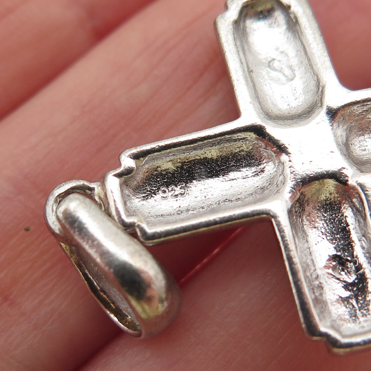 925 Sterling Silver Vintage Crucifix Cross Charm Pendant