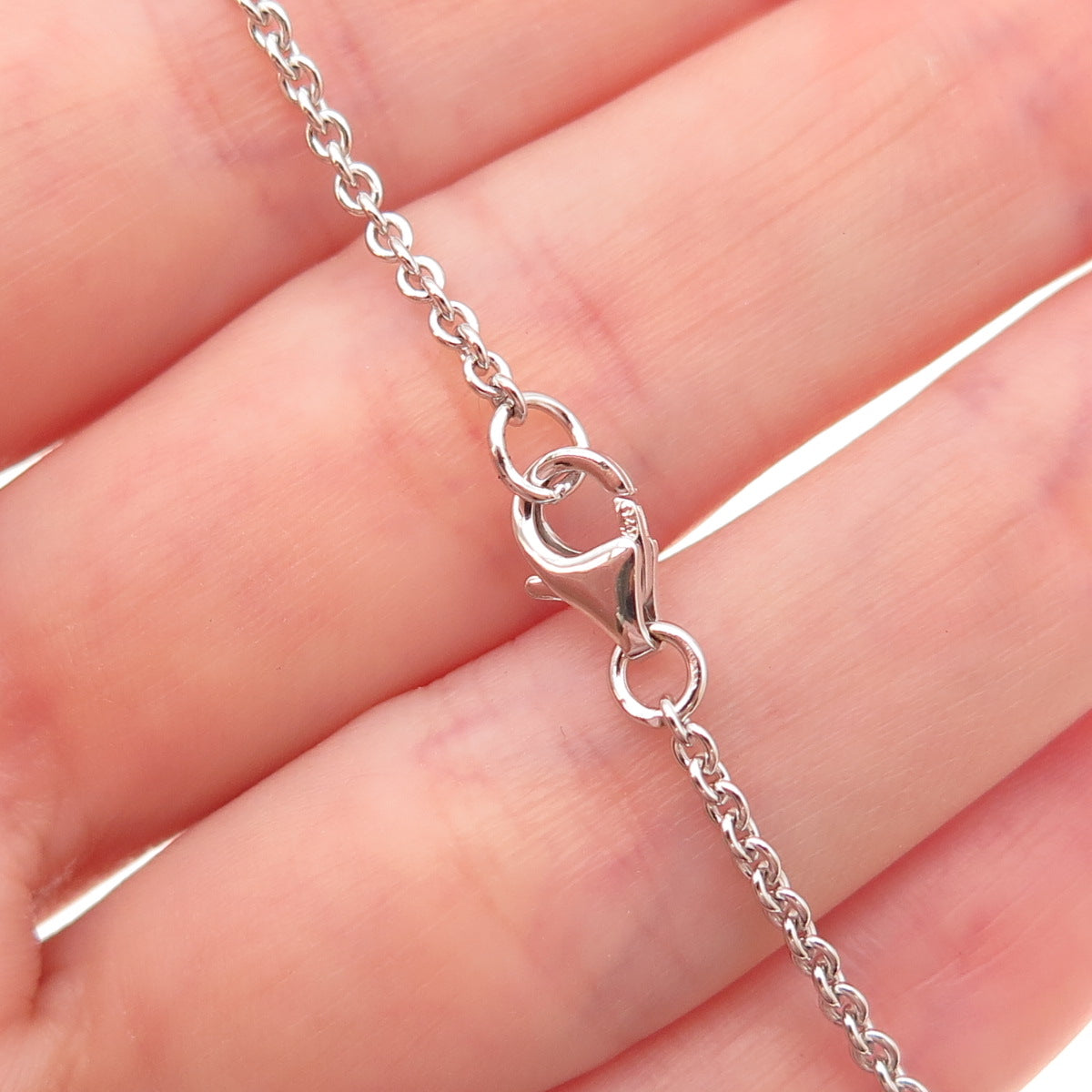 925 Sterling Silver 2-Tone Real Multi-Cut Tanzanite Cable Chain Necklace 18"