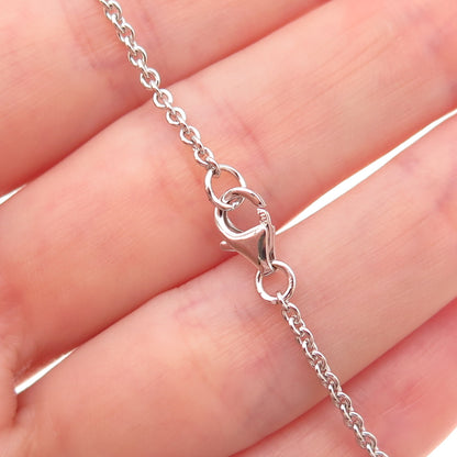 925 Sterling Silver 2-Tone Real Multi-Cut Tanzanite Cable Chain Necklace 18"