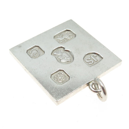 JACK SPENCER 925 Sterling Silver Vintage Sheffield 1977 Tag Pendant #732