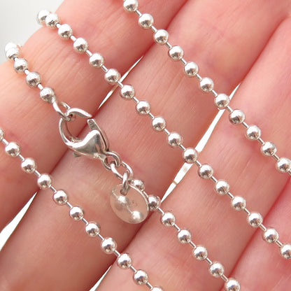 Tiffany & Co. 925 Sterling Silver Vintage Ball Beaded Chain Necklace 32"