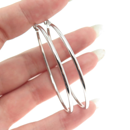 925 Sterling Silver Large Hoop Earrings