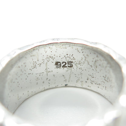 925 Sterling Silver Vintage Hammered Finish Band Ring Size 6.25