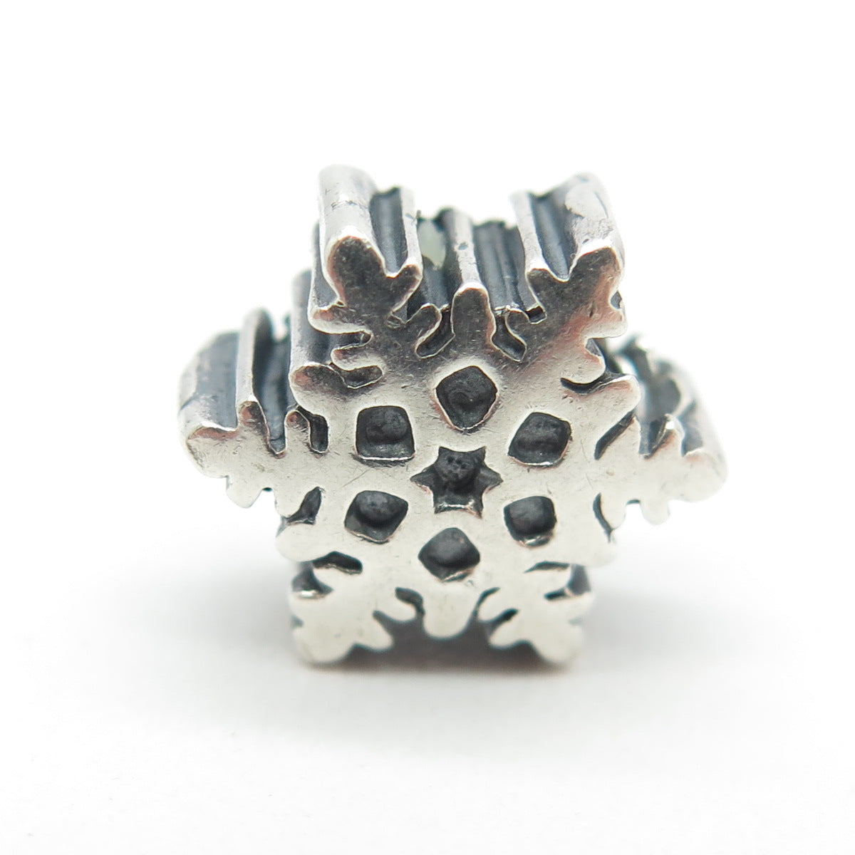 CHAMILIA 925 Sterling Silver Snowflake Bead Charm