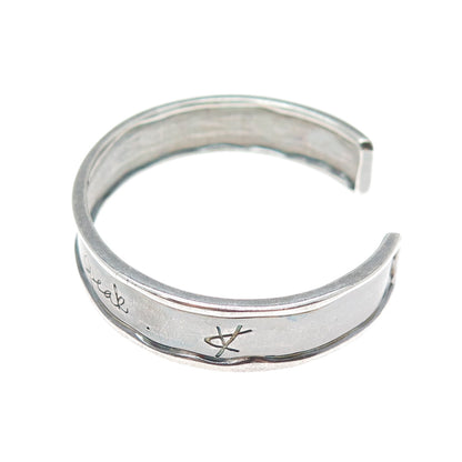 SHAWN KILLINGER & MILOR Sterling Silver Vintage Hear My Soul Speak Bracelet 6.5"