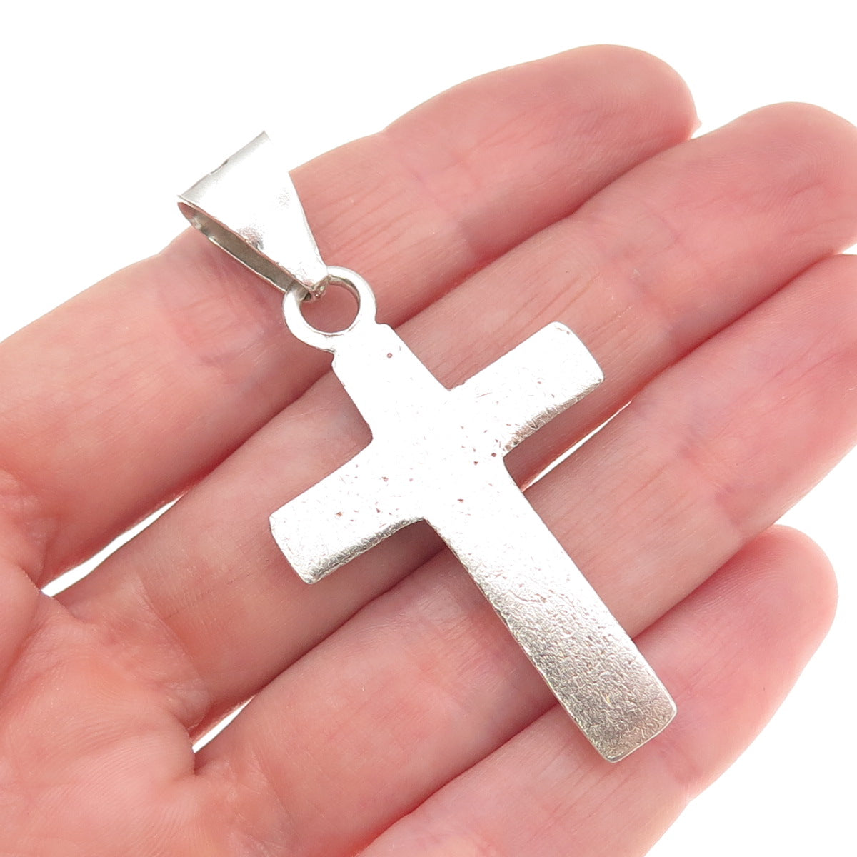 925 Sterling Silver Vintage Mexico Cross Charm Pendant
