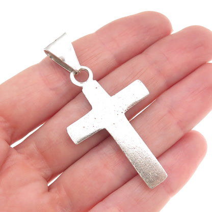 925 Sterling Silver Vintage Mexico Cross Charm Pendant
