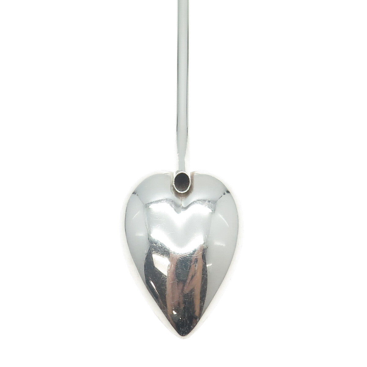 925 Sterling Silver Vintage Heart Cocktail Spoon Straw