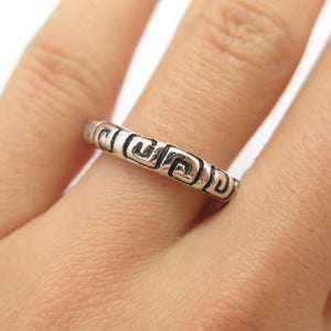 925 Sterling Silver Vintage Zina Maze Band Ring Size 6 3/4"