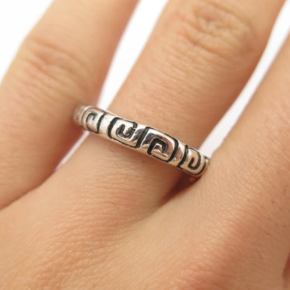 925 Sterling Silver Vintage Zina Maze Band Ring Size 6 3/4"