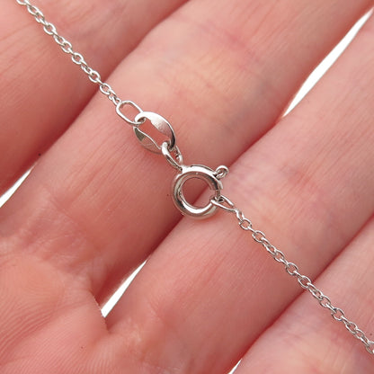 Pianegonda 925 Sterling Silver Italy Multi-Disc Cable Chain Necklace 18"