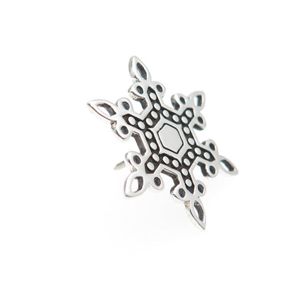 JOHN HARDY 925 Sterling Silver Snowflake Tie Tack / Lapel Pin