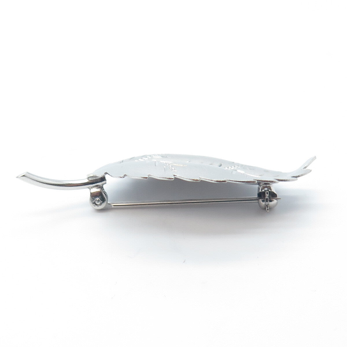 CHARLES REIS 925 Sterling Silver Antique Art Deco Leaf Floral Pin Brooch