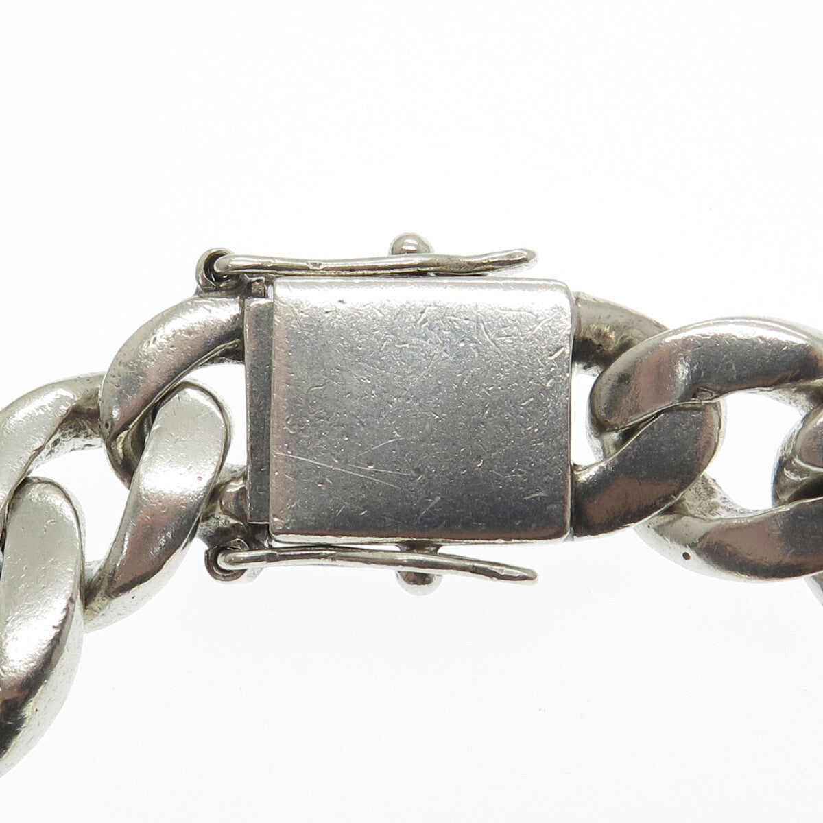 925 Sterling Silver Vintage "Bryan" Name Solid 93.7g ID Cuban Link Bracelet 8"