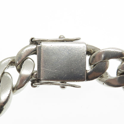 925 Sterling Silver Vintage "Bryan" Name Solid 93.7g ID Cuban Link Bracelet 8"