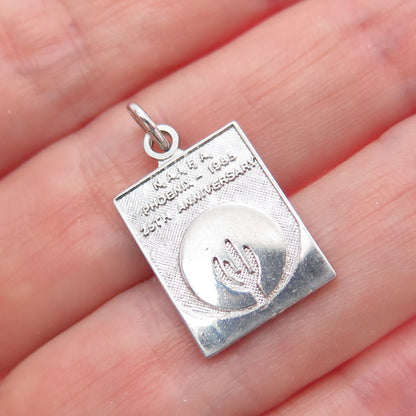 925 Sterling Silver Vintage 1985 NAIFA Phoenix 25th Anniversary Charm Pendant