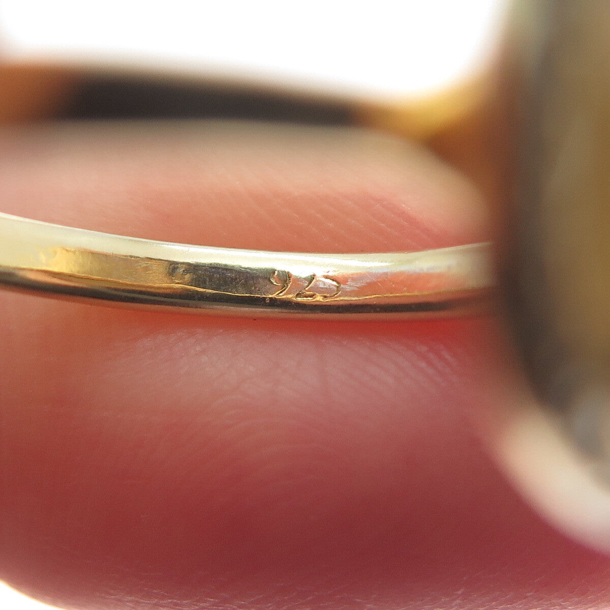 925 Sterling Silver Gold Plated Real Canary Quartz & C Z Ring Size 7.25
