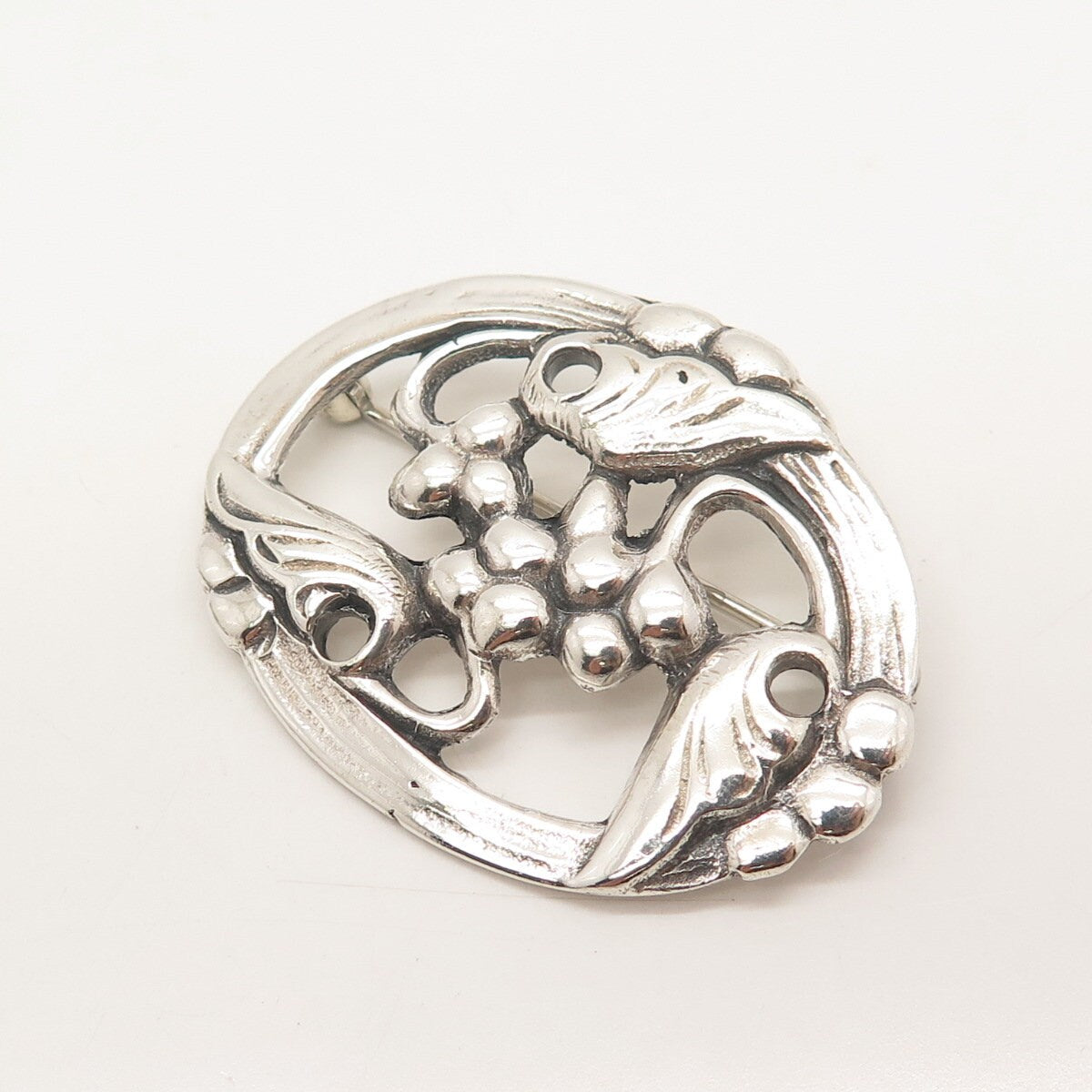 925 Sterling Silver Vintage Modernist Pin Brooch
