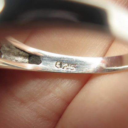 925 Sterling Silver Pear-Cut C Z Ring Size 6.75
