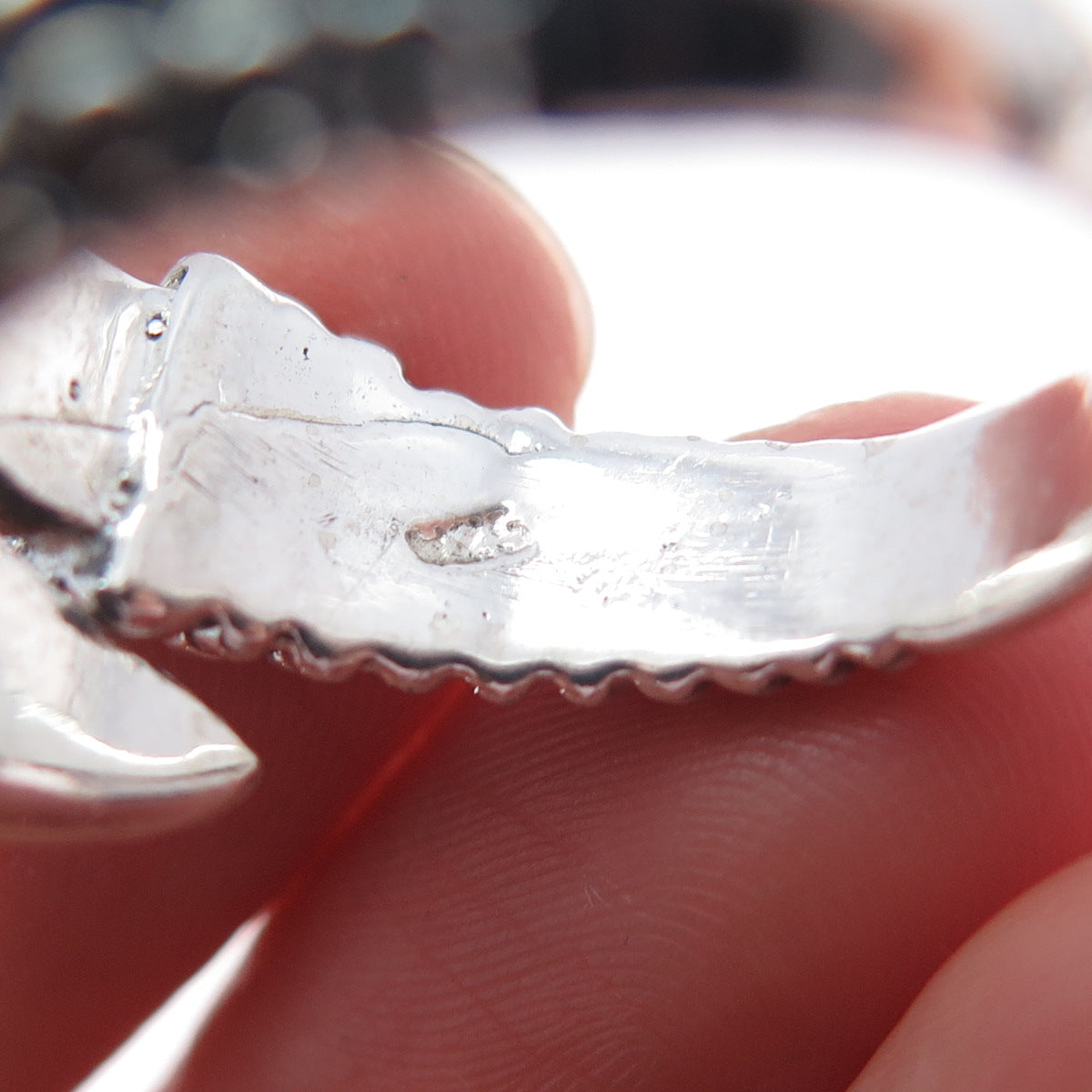 925 Sterling Silver Vintage Dragon Claw Bypass Ring Size 9.25