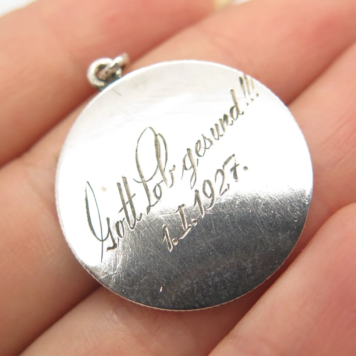 925 Sterling Silver Vintage "1924 Republik Osterreich" Charm Pendant