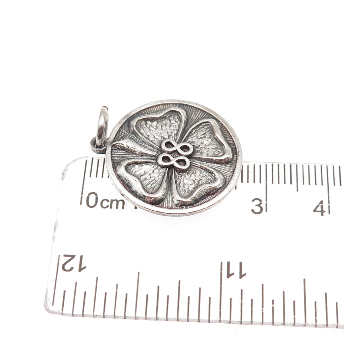 Ilias Lalaounis Sterling Silver Vintage Greece Clover Good Luck Charm Pendant