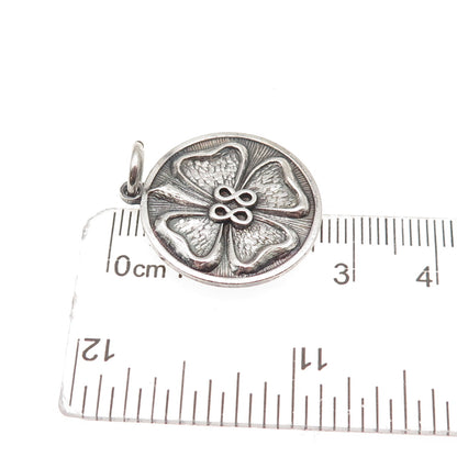 Ilias Lalaounis Sterling Silver Vintage Greece Clover Good Luck Charm Pendant