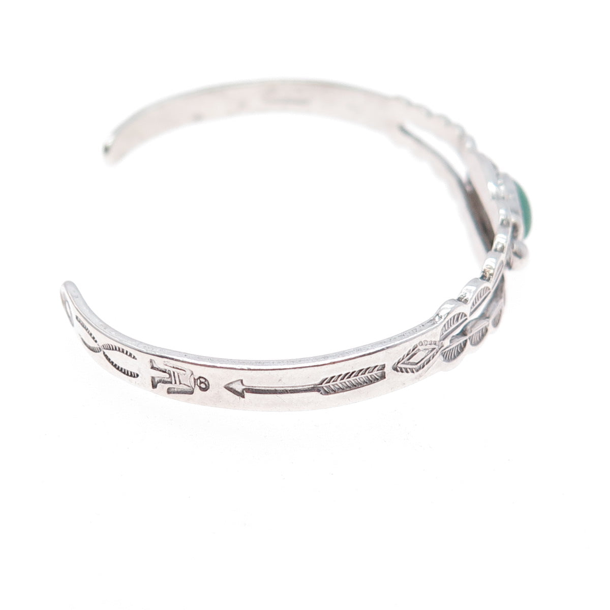 Old Pawn 925 Sterling Silver Vintage Royston Turquoise Adjustable Bracelet 6"