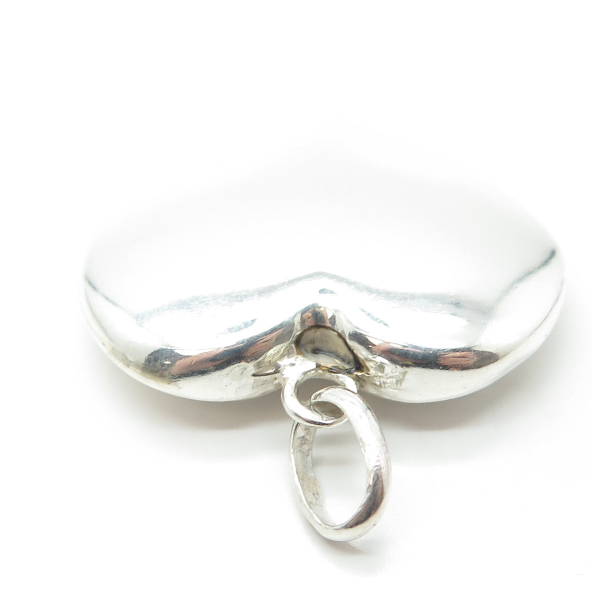 925 Sterling Silver Vintage Puffy Heart Pendant