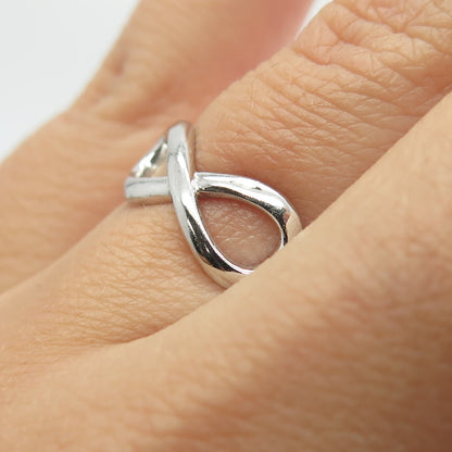 925 Sterling Silver Infinity Ring Size 6.25