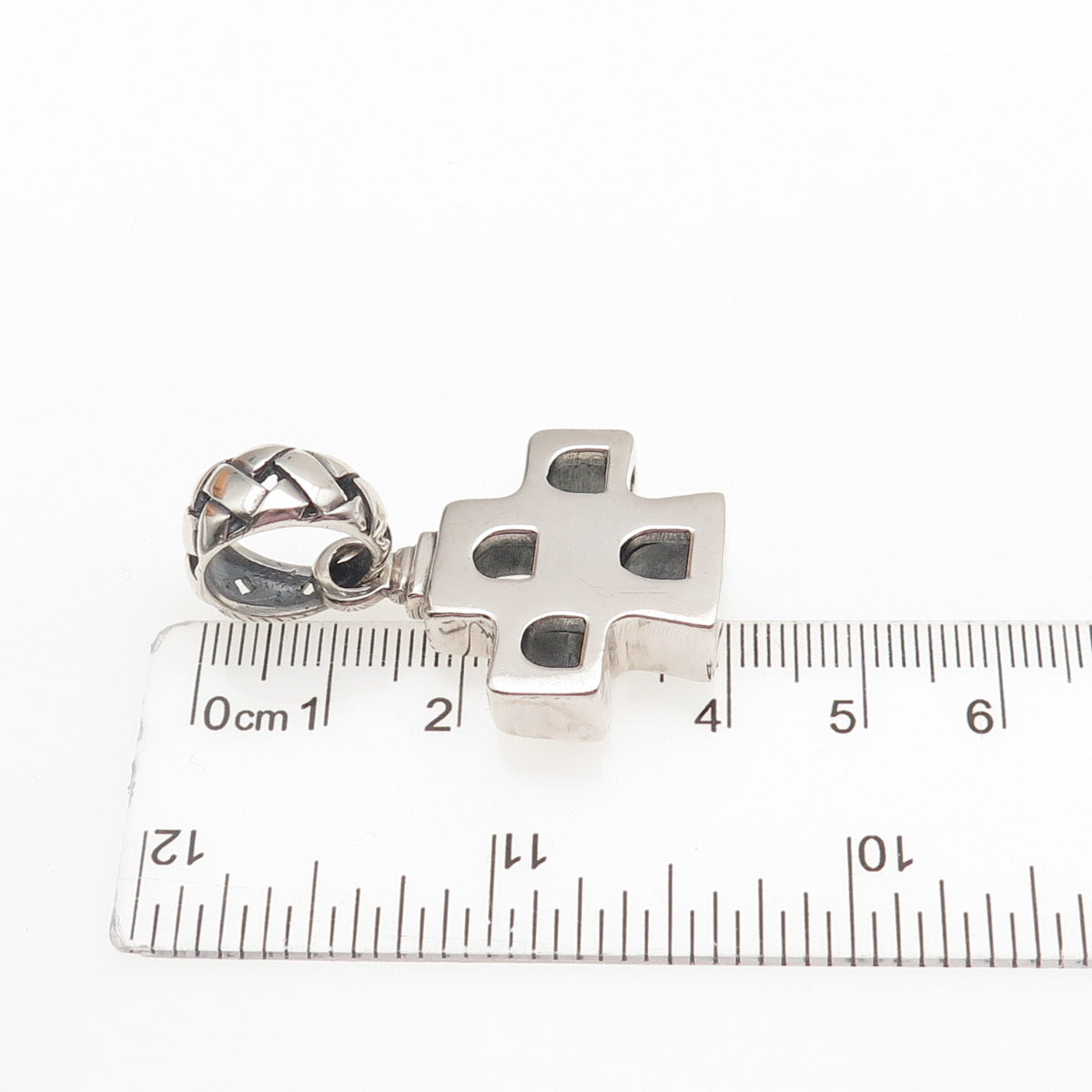 SAINT 925 Sterling Silver Vintage Casa Cross Pendant