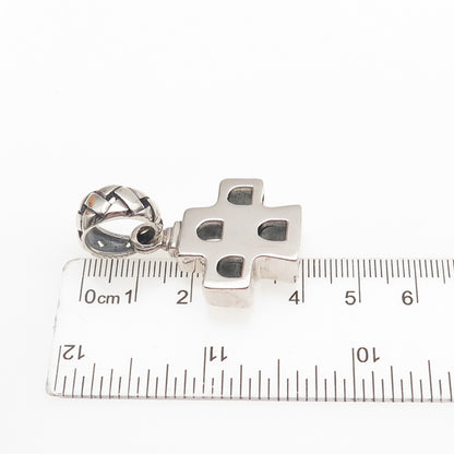 SAINT 925 Sterling Silver Vintage Casa Cross Pendant