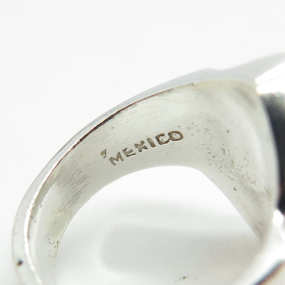 925 Sterling Silver Vintage Mexico Modernist Ring Size 6.5