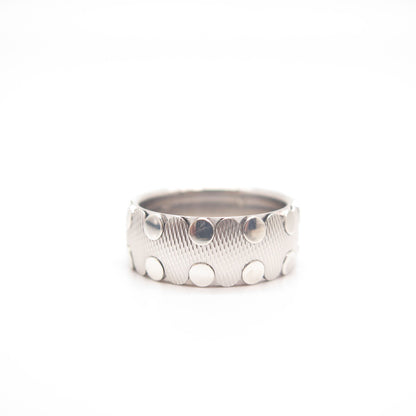 925 Sterling Silver Neos Striped Band Ring Size 7