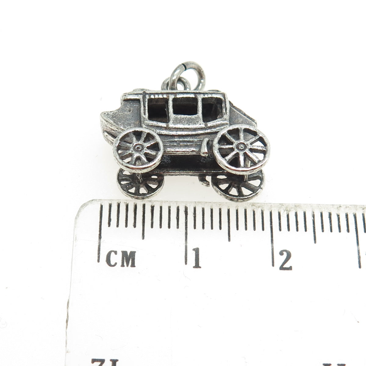 MAISELS INDIAN TRADING POST 925 Sterling Silver Vintage Stagecoach Charm Pendant