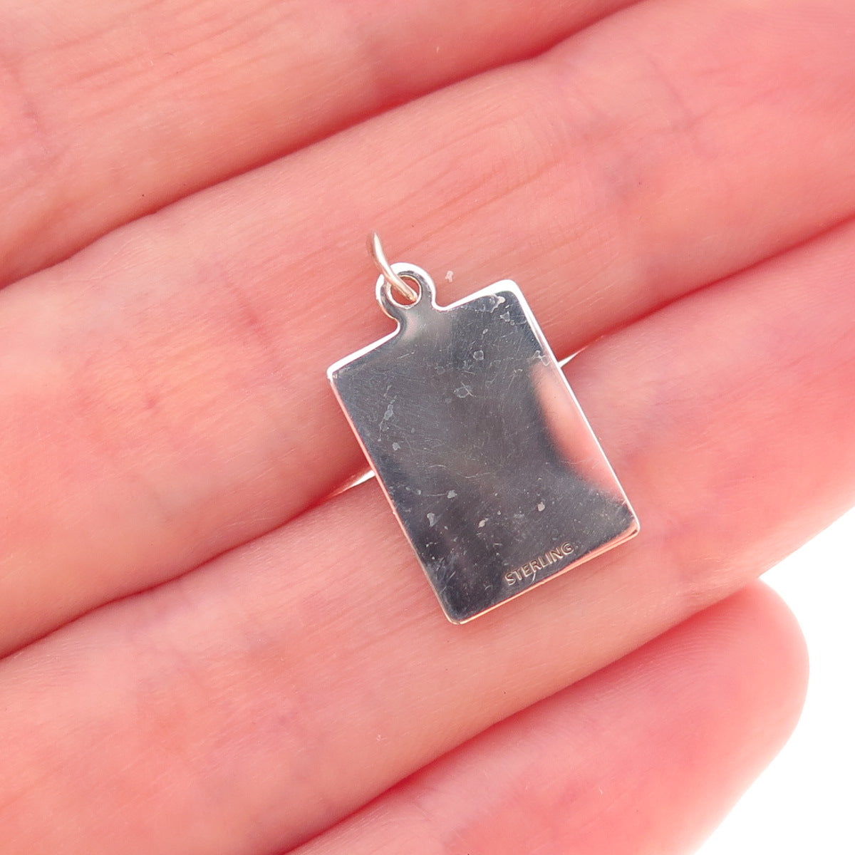 925 Sterling Silver Red Enamel Field of Fun & Freedom Charm Pendant