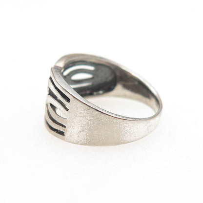 Charles Winston 925 Sterling Silver Vintage Celtic Woven Oxidized Ring Size 8.75