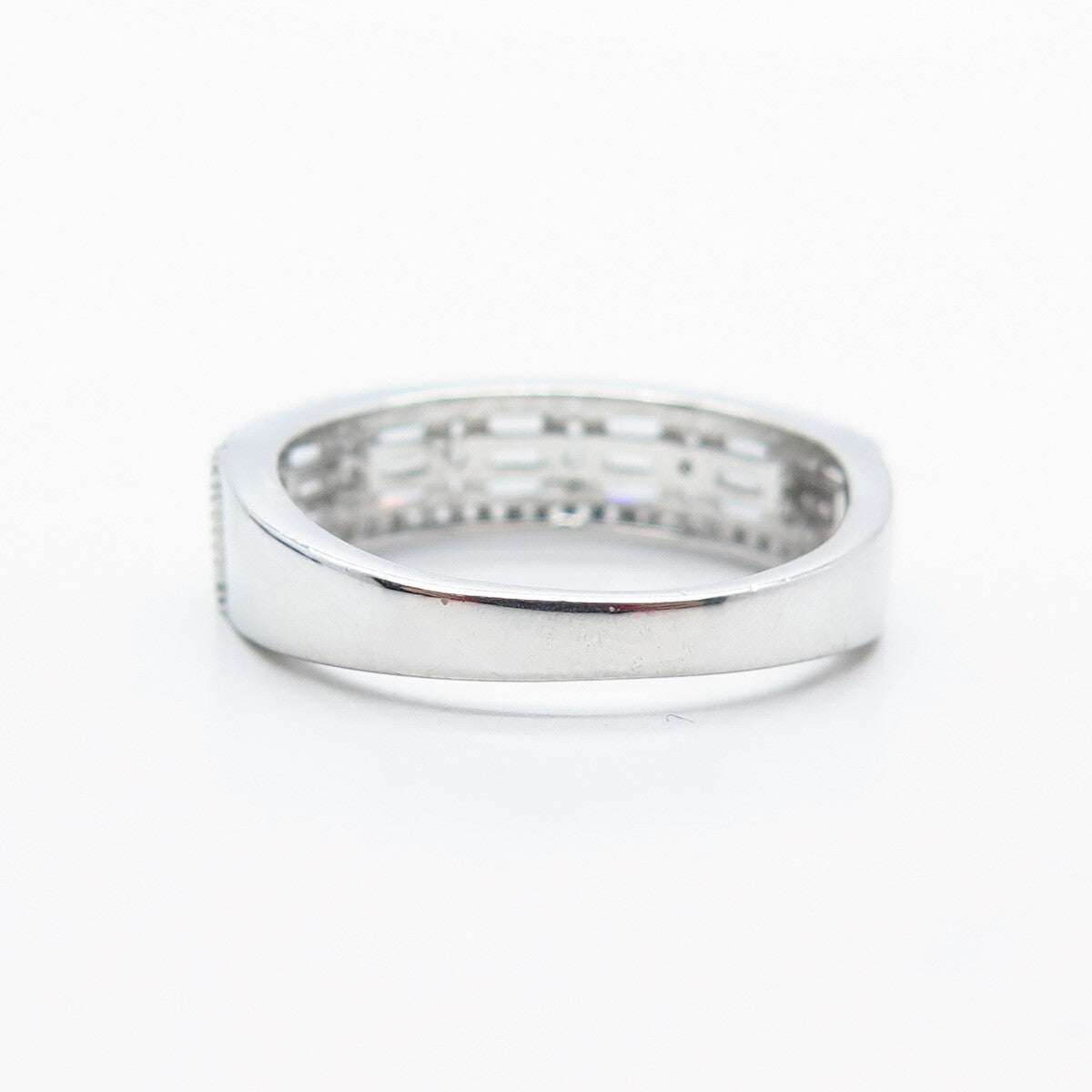925 Sterling Silver Pave C Z Ring Size 10.25