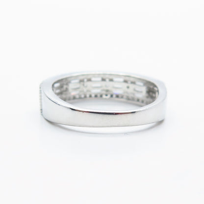 925 Sterling Silver Pave C Z Ring Size 10.25