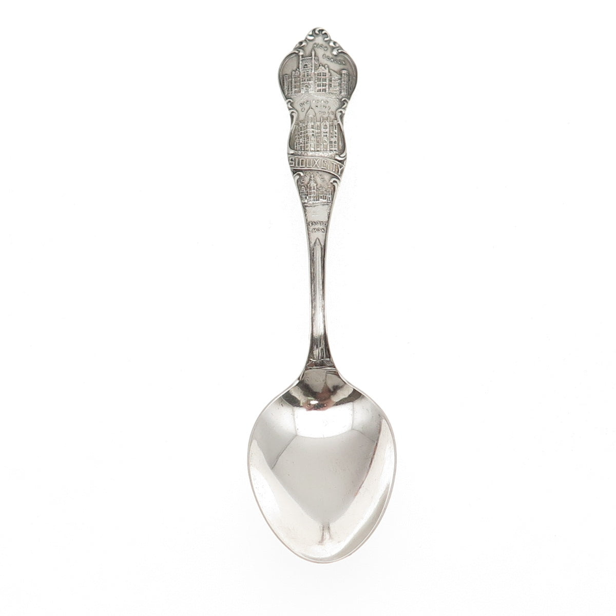 Shepard 925 Sterling Silver Antique Art Deco Sioux City Coffee Spoon