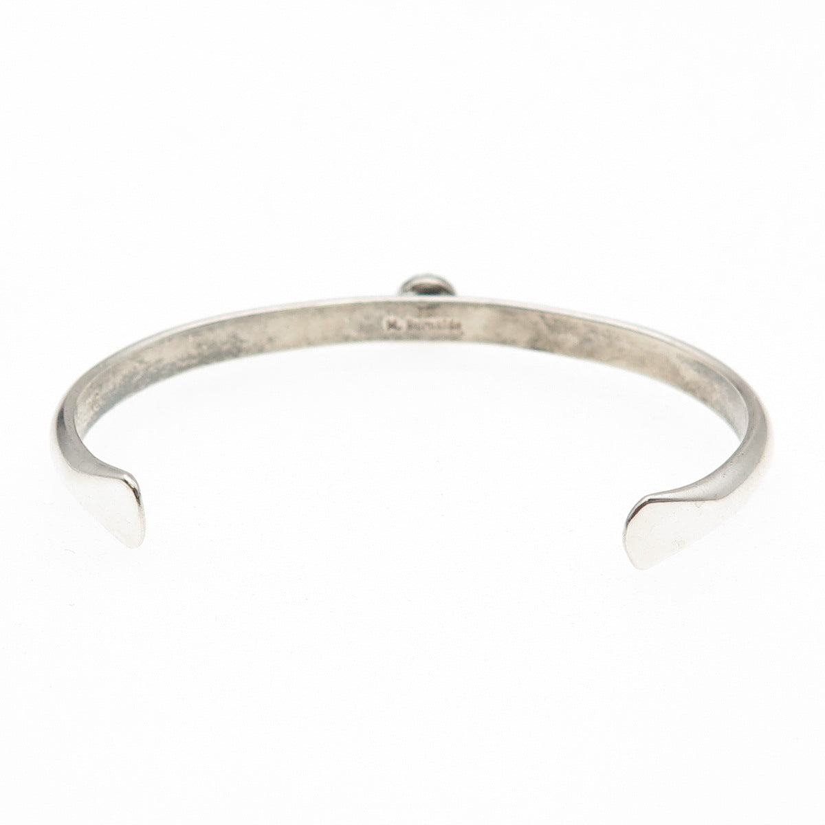 Old Pawn 925 Sterling Silver Vintage Turquoise Snake Eye Adjustable Bracelet 5"