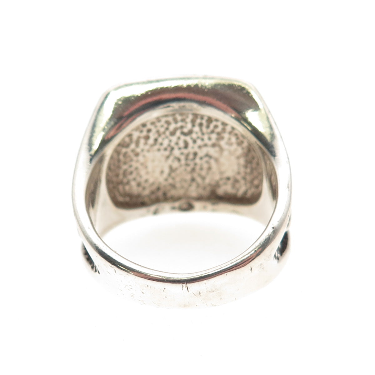 Silver Cloud Old Pawn 925 Sterling Vintage Turquoise Inlay Arrow Ring Size 8.75
