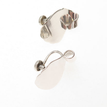Felch Danecraft 925 Sterling Silver Vintage Modernist Screw Back Earrings